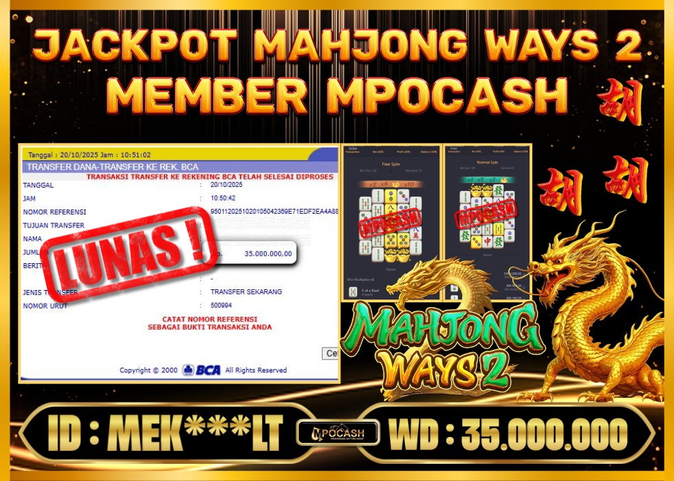 MPOCASH JACKPOT MAHJONG WAYS 2